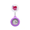 Zegarze dla dzieci Pink Walentynki klip klips kieszanka pielęgniarka na zegarek chowane na prezenty studenckie Lapel Fob z drugiej ręki OT7DT