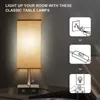 Table Lamps Modern 2 USB Charge Mobile Phone Table Light Cloth Shade Decoration Living Room Bedroom Bedside Nordic Led Desk Lamp Fixture