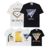 Casablancas män t skjortor designer t shirt casablanc t shirt mode män casual t-shirts man street t-shirts tennis club casa blanca shorts hylsa lyxskjorta