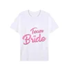 Men's T-Shirts Women Team Bride T Shirts Bachelorette Wedding Hen Do Party Tshirts Bridesmaid Proposal Gift Top Bridal Shower Squad Ts Shirt T240515