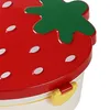 Dinnerware Bento Box Strawberry Shaped Portable 2 Compartment Reusable Lunch Storage Container For Children School Office Camping