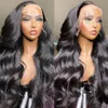 Fala ciała naturalny kolor Virgin Hair Pre Stucked Natural Lairline Lace Front Peruki