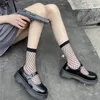 Women Socks Spring/Summer Thin Hollow Fishnet Stockings Women'S Black Sexy All-Matching Short Transparent Mesh
