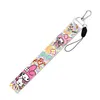 Flicka barndom söt vän Kuromi Melody Keychain ID Kreditkort Cover Pass Mobiltelefon Charm Nackband Badge Holder Keyring Accessories 1019