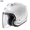 Giapponese arai vz ram 3 4 mezze casco in bianco e nero oro oro guardia grandi occhi a doppio specchio moto