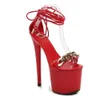 Сандалии платформы 20см обувь Женская гладиаторная цепь кожаные дамы ночные клубы веселые женщины летние высокие каблуки 2afe