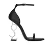 Designer Sandals Luxury Top Patent Leather Pointy 8cm&10cm High Heels New Fashion Women One Strap Party Shoe Brand Sexy Dress Shoes Metal Letter Heel Wedding