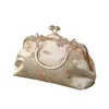Bolsa de bolsa bordada em estilo chinês retro bolsa de banquete de diamante um ombro diagonal