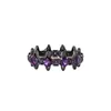 Designer Westwoods New Gun Black Purple Diamond Full Series Full Small Saturn Ring Womens Light Luxury Modyable e Versátil Style Hot Uil