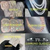 Felfri isad kubansk kedja 15mm 18mm Pronginställning Pass Diamond Tester Moissanite Link Halsband