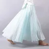 Scherma Sherhure 2024 Women Cotton and Linen Long Gonnes Elastic Waist Maxi Skirts Beach Beach Boho Vintage Summer Skirts Faldas Saia Y240513