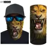 Masks HYCOOL Magic Neck Gaiter Face Scarf Animal Lion/Leopard Printed Seamless Sport Camping Headwear Face Shield Masks Ski Bandana