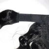 Brésilien 100% Human Hair Magic Tape Tie en queue de cheval profonde 8-24 pouces Péruvien Indian Malaysian 70-100G Boucle à crochet