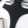Arxipa Sexy Bikinis Deep v One Piece Swimsuit для женщин с высоким содержанием купания для купания с надбавкой для пляжной одежды с длинными рукавами монокини 1 кусок пусты
