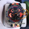 V10 New 45mm Spider RDDBEX1033 Automatic Mens Watch Orange Skeleton Dial Tourbillon PVD Black Steel Case Red Inner Orange Leather Rubber Strap Watches Hello_Watch