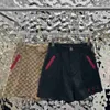 Kvinnors shorts designer designer full bokstav tryck mode enkel bekväm sommar brittisk stil strand casual löst u013