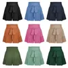 Calça de saia feminina com renda e bordas de babados de bordas largas shorts de pernas drama sensação versátil casual 240513