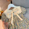 Zomerjurk Nieuwe revers van de reversjurk voor kinderen Kinderjurk voor kinderen Baby Zomer korte mouwen jurk met korte mouwen