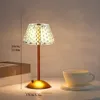 Table Lamps Portable Crystal LED Table Lamp 3-Levels Brightness Desk Lamp 3 Color Touch Control Rechargeable Lamp Night Light Dining Lamp