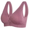 Mutterschaft intimiert nahtloser Mutterschaftspflege Bra Baumwolle Pegnant Women Unterwäsche Stillung Bra Weste Sujetador Lactancia Front Open Button plus Y240515