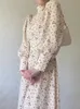 Ethnic Clothing Spring Eid Muslim Floral Dress for Women Dubai Abaya Morocco Party Dresses Ramadan Lace-up Kaftan Vestidos Arab Long Robe 2024 T240515