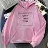 Erkek Tişörtleri DIY Özelleştirilmiş Grafik Baskı Hoodies Uzun Kollu Konforlu Kapşonlu Sweatshirts Poclet Pole Erkek Kadın Külotlar Özel