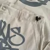 Frauenhose Y2K hohe Taille gerade bestickte joggende Männer lose Vintage -Hosen modische Straßenkleidung Tasche