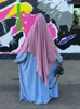 Abbigliamento etnico Eid Donne musulmane Abaya Long Khimar Abito da 2 pezzi Set di preghiera abito da lanter