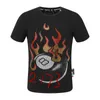 Philipe Plein Tシャツ高級ブランドメンズファッションオリジナルデザインサマー高品質TシャツスカルPPクラシックラインストーンTシャツストリートウェアプレーンボーンカジュアルカジカ