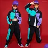 Stage Wear Kids Jazz Dance Hip Hop kostuums Girls Short Jacket Navel Tops Street Pants Performance Fashion Clothing For Children Dro Dhr9c