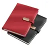 Memo Notepad Notebook Vertical Grain PU Leather Cover Agenda Book Magnetic Buckle Business Journal 100 Sheets Paper A5/B5 Size