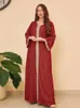 Etniska kläder Autumn Muslim Dress for Women Dubai Arab Abaya Sequin Vestidos Arabiska kalkon Maroccon Kaftan Islamiska kläder Indien klänning Robe T240515