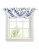 Gardinblå akvarellblommor Oregelbunden design av hög kvalitet Voile -fönstergardiner för sovrums balkong rena draperier