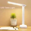 Lâmpadas de mesa dobrável lâmpada de mesa proteção olho 3 cor lâmpada de led de toque de cor 360 lâmpada de cabeceira de cabeceira de mesa clara flexível