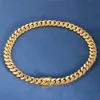 Custom Men's 18Mm S Sier 10K 14K Solid Filled Gold Yellow Miami Cuban Link Chain Bracelet Necklace For Men