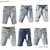 jeans violets courts métrages pour hommes concepteurs de concepteurs jeans shorts hip hop courte du genou leght jean vêtements denim hommes haut de gamme