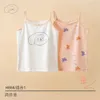 Kamizelki dziewczyny Summer New Baby Tank Top Pure Cotton 2-E-Piete Połączenie południowokoreańskiego wydanie Bottom Topl2405