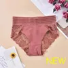 Women's Panties S-4XL Sexy Cool Lace Transparent Women Underwear Mid Waist Embroidered Temptation Breathable Hollow Comfortable Lingerie