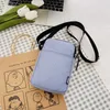 Drawstring Simple Women Mobile Phone Bag Messenger All-Match Small Crossbody Shoulder Hanging Neck Coin Purse Vertical Handbag