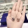 Desginer Swarovski Naszyjnik biżuteria Shi Family Fortuna jest wyposażona w podwójny pierścień z koralikiem tranzytowym Męs