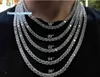Factory VVS Moissanite Diamond 925 Sterling Silver Hip Hop Druzy Jewelry Cuban Link Chain 3mm Iced Out Clustered Tennis Necklace Chain Locket Halsband