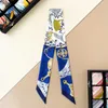 Designer Silk Scarf For Women Summer Scarves Stirrup Mix Match Ma Binding Bag Scarf Silk 18 mm Lång band Tie Neck -halsduk