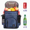 Denuoniss 33L Kühlertasche Weiche große 36 Dosen Wärme Rucksack isoliertes Bag Travel Beach Bier und Leckdosenabbau 240506