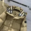 Mens Down Parkas Classic Löstagbar Womens Jacket Coat Designer Fashion Winter Ladies Letter Plaid Warm Top M-5XL Drop Delivery Appare Dhetb