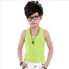 Vest Baby Top Childrens Tank Top Boys and Girls Summer T-shirt ärmlös tank TOP 2024 Solid Color Preschool T-shirt Storlek 90-160 Summerl2405