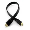 Hochwertiges Full HD Short HDMI-kompatibles Kabelunterstützung 3D männlich bis männlicher Stecker Flachkabelkabel für Audio-Video HD TV 30 cm 50 cm