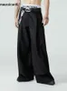 Mauroicardi Spring Autumn Long Long Long Longal Dargy Flowy Soft Black Plate Wide Pants Men Luxury Emo Clothing 240511