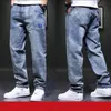 Men jeans Loose Baggy Denim Pants Men lastbyxor Patchwork Casual Pants Storlek 28-44 240515