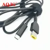 Computer Cables USB 3.1 Type C USB-C To Rectangle 11.0 5.0mm Power Plug PD Emulator Trigger Charge Cable For Lenovo ThinkPad X1 Carbon