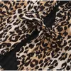 Spring Automne Fashion Leopard Versé Versé Versé Déclusion Imprimé Bow Laceup Loose sans manches Vneck Top Allmatch Lady Vests 240513